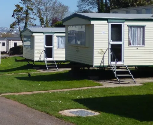 Mobile homes in a caravan park