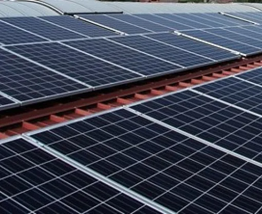 Solar panels on a roof