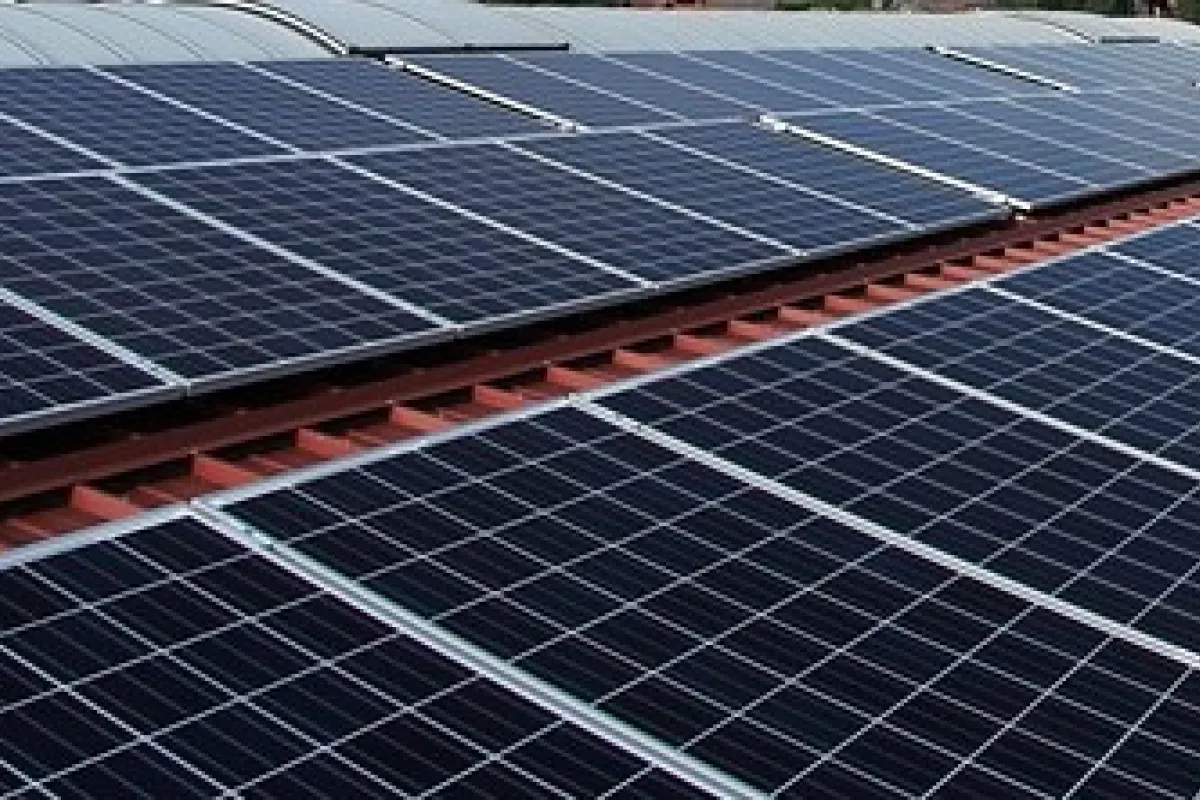 Solar panels on a roof