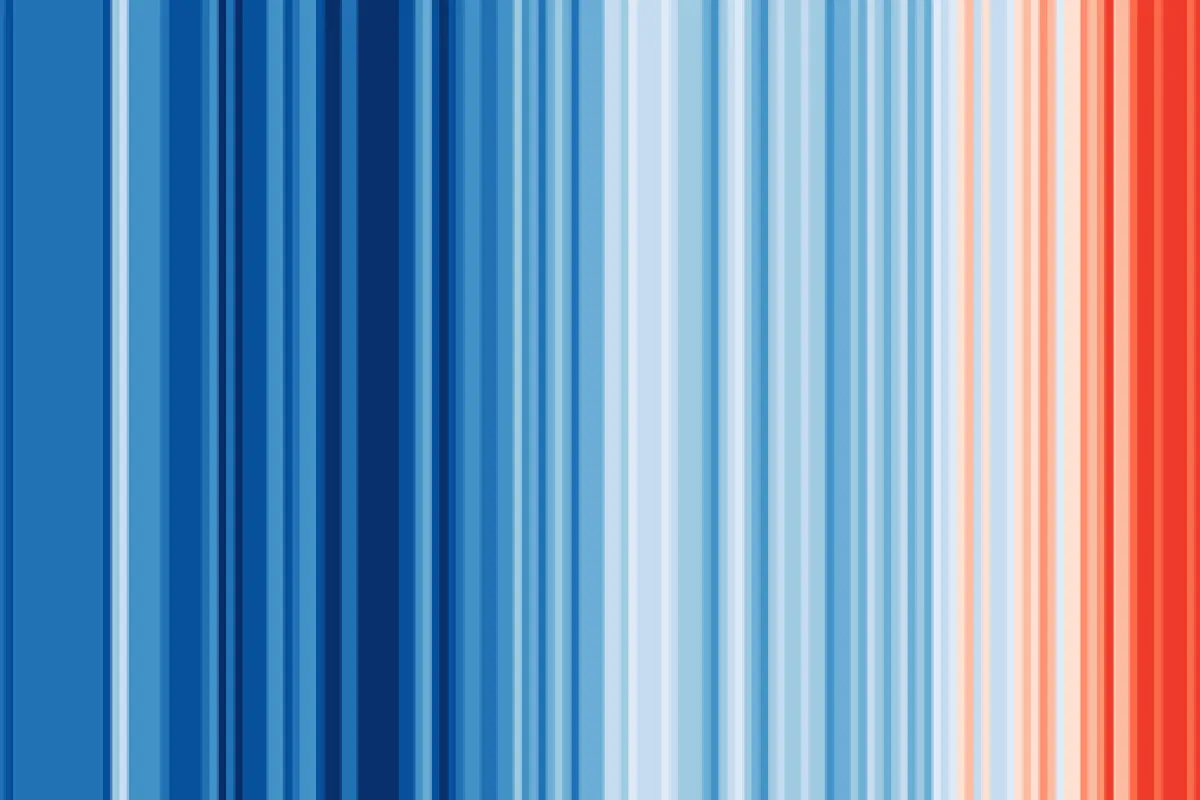 Series of vertical lines from dark blue to dark red