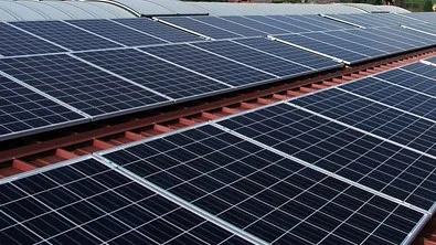 Solar panels on a roof