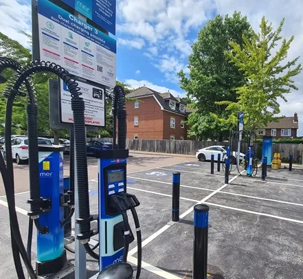 Photo of electric vehicle charge point in Victoria Road Car Park in Fleet